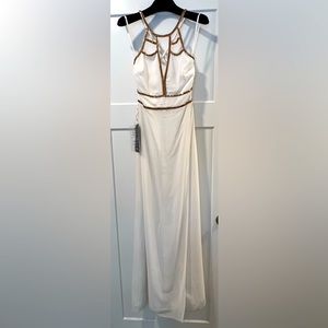 Bebe Hand Embellished Chain Detail Dress